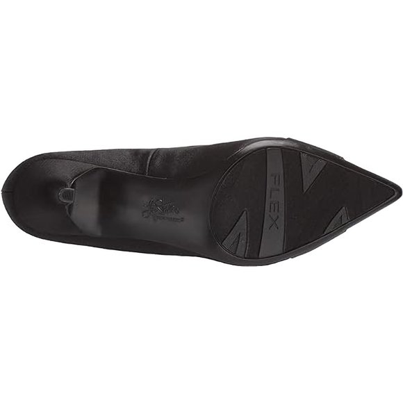 NEW LifeStride Satin Tonal Jewels Detail Cocktail Black Pump Shoes, Sz 7.5 M - Picture 8 of 16